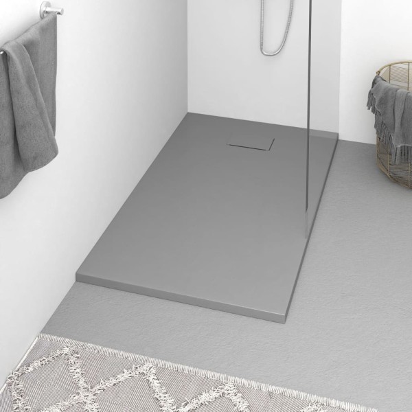 Shower tray, grey, 120x70cm, cast sheet combination