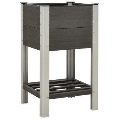 High garden bed with shelf,...