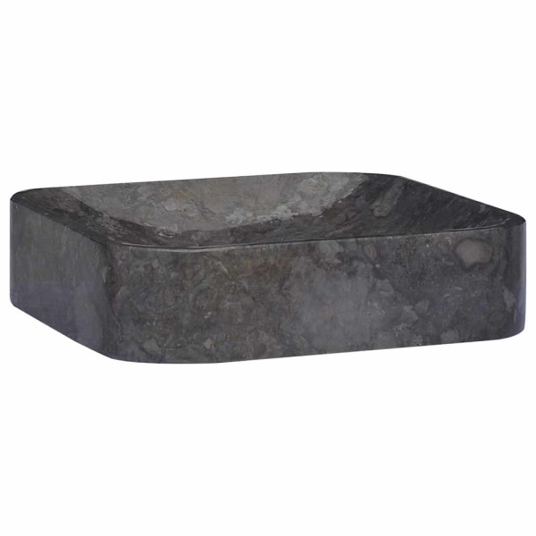 Brush, black, 40x40x10cm, marble