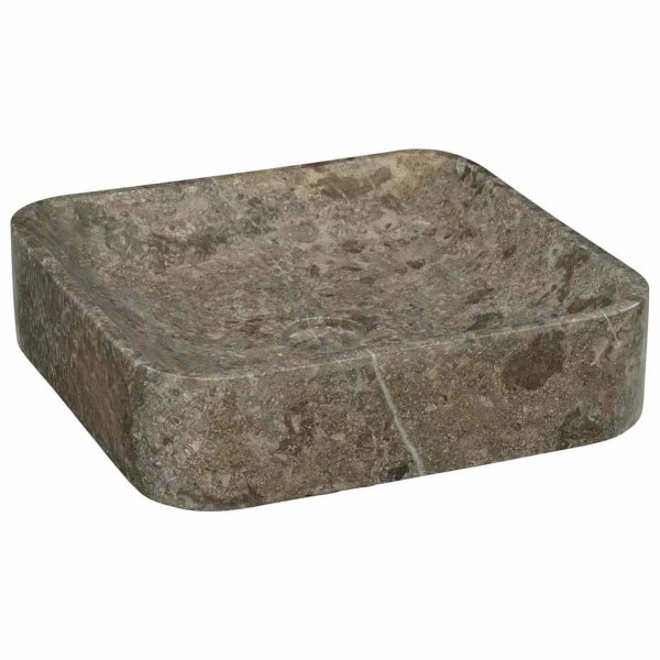 Brush, grey, 40x40x10cm, marble