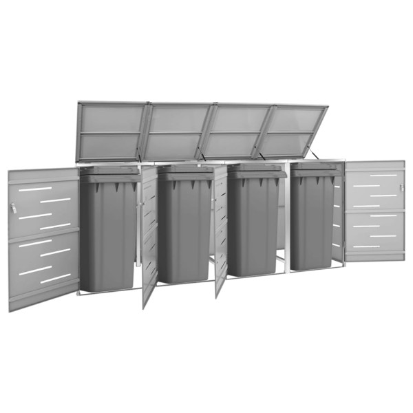 Quad container shelter, 276,5x77,5x112,5 cm, steel