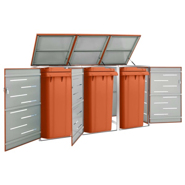 Triple container shelter, 207x77,5x112,5 cm, steel