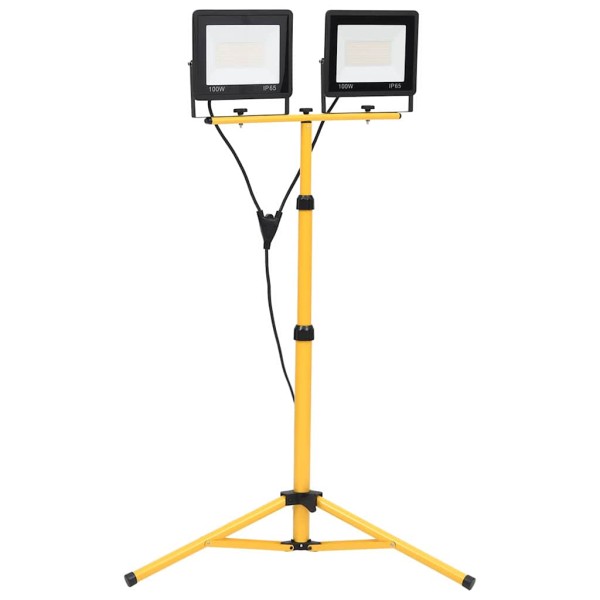 LED prožektorius su trikoju, šaltos baltos spalvos, 2x100W