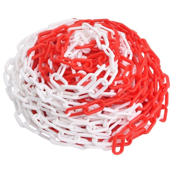 Warning Chain, red / white, 100m, plastic