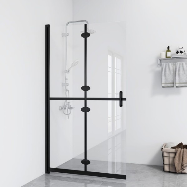 Folding shower wall, transparent, 80x190cm, ESG glass