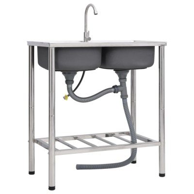 Camping sink with mixer,...