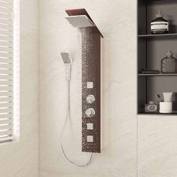Shower system, brown, glass