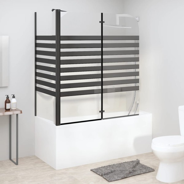 Bathroom partition, 120x68x130cm, toughened glass, striped
