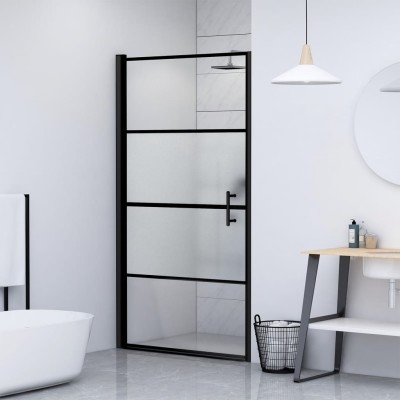 Shower door, black,...