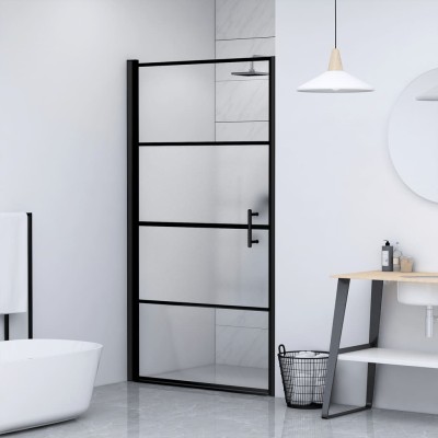Shower door, black,...