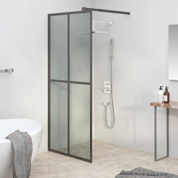 Shower wall, 90x195cm, dark toughened glass