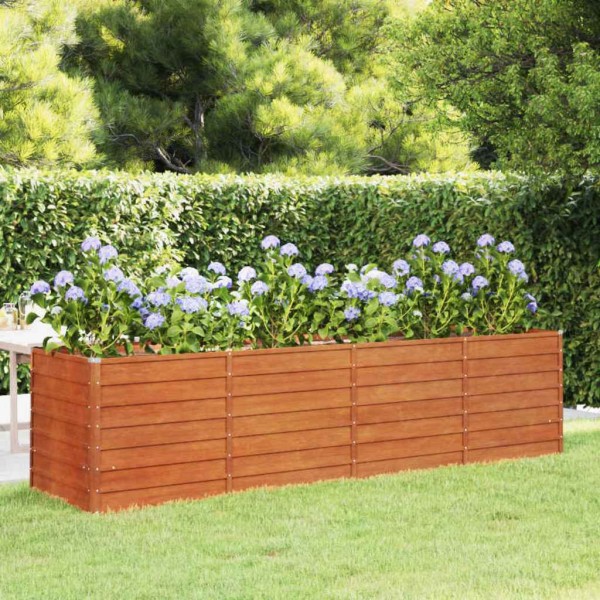 High garden bed, rust, 320x80x77cm, Corten steel