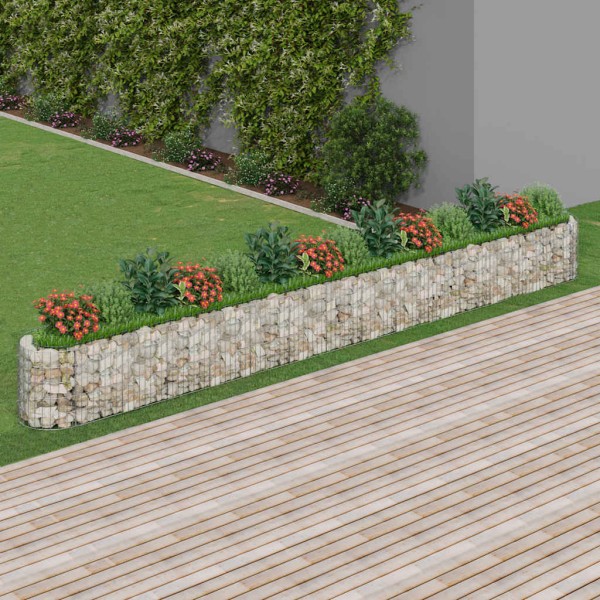 Gabion trough, 540x50x50cm, galvanized iron, high