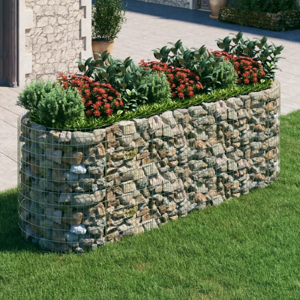 Gabion trough, 300x100x100cm, galvanized iron, high