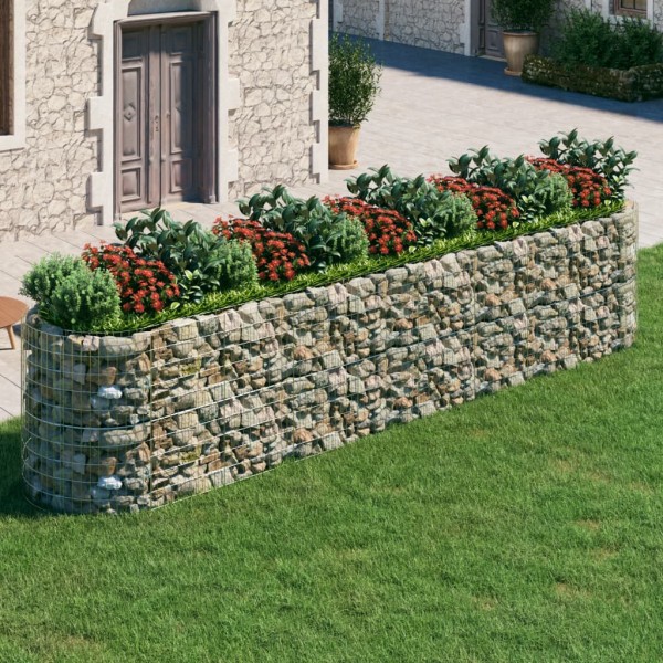 Gabion trough, 500x100x100cm, galvanized iron, high
