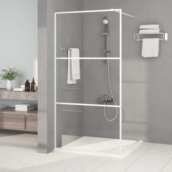 White, 100x195cm, ESG glass, transparent