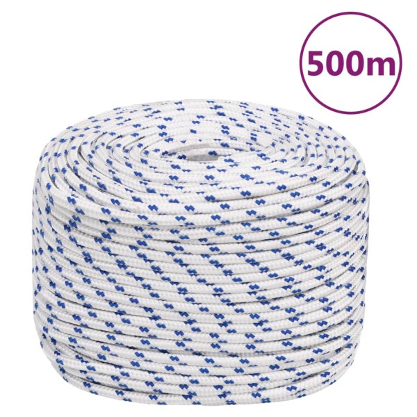 Boat rope, white, 10mm, 500m, polypropylene