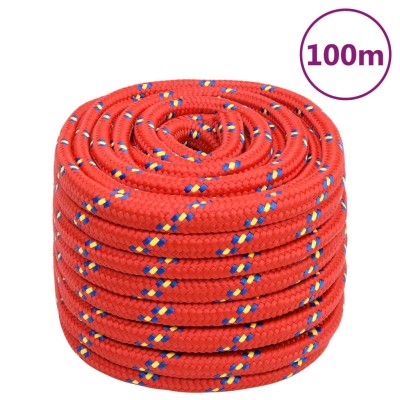 Boat rope, red, 20mm, 100m,...