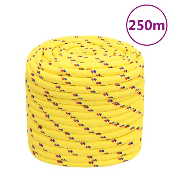 Boat rope, yellow, 16mm, 250m, polypropylene