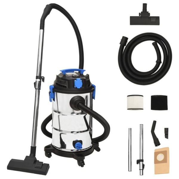Dry and wet vacuum cleaner, silver, 1200W, 30l