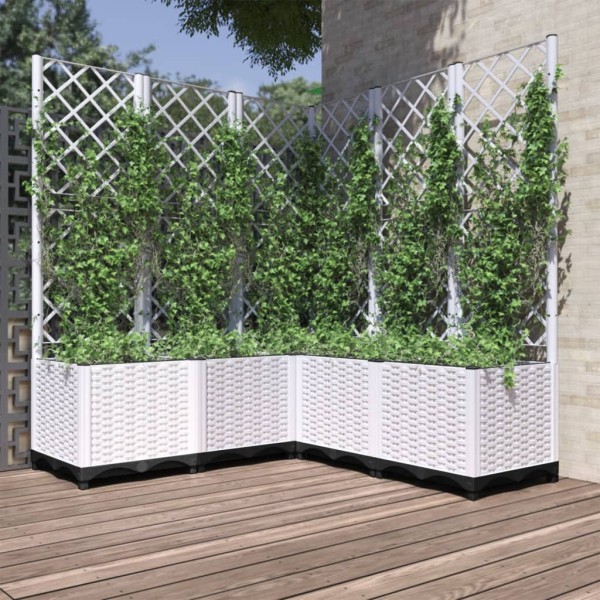 Garden cot with 3 beds, white, 120x120x136cm, PP