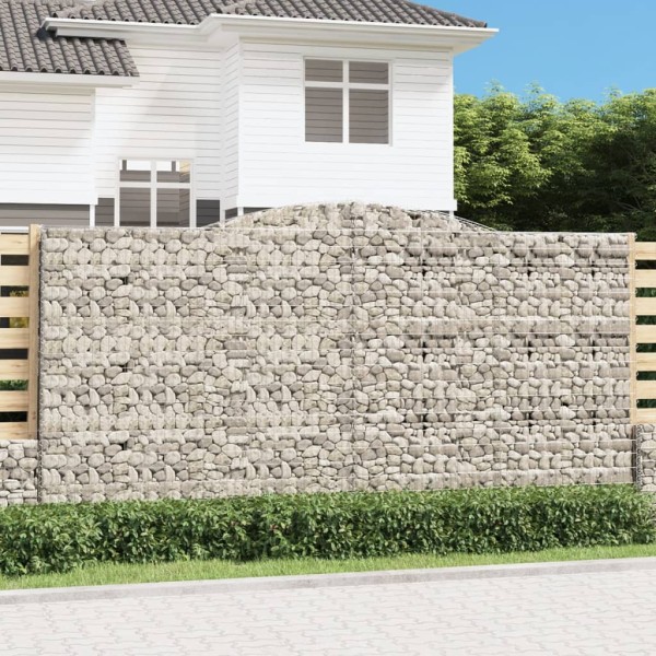 Curved gable basket, 400x50x200 / 220 cm, iron