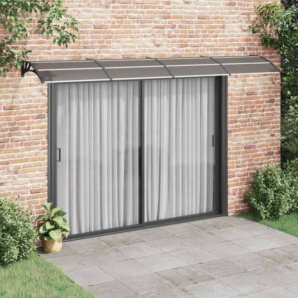 Stogelis durims, juodos spalvos, 400x75cm, polikarbonatas