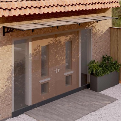 Door roof, black, 396x90cm,...