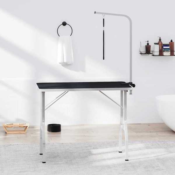Adjustable dog care table with 1 loop