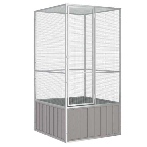 Bird cage, grey, 111x107x211,5cm, galvanized steel