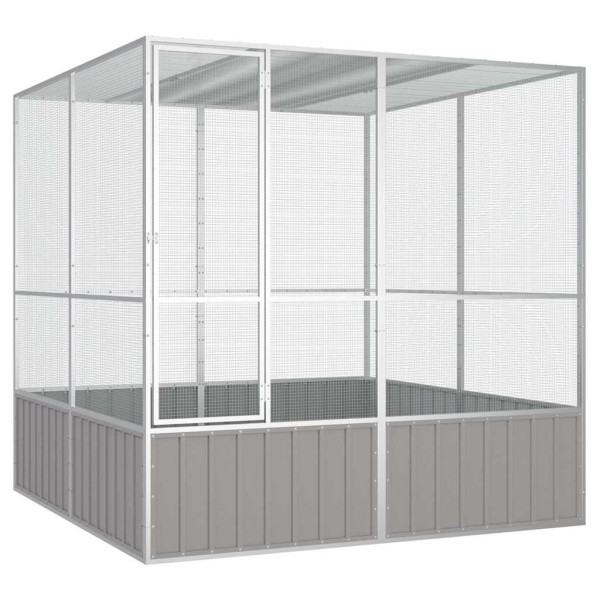 Bird cage, grey, 213,5x217,5x211,5cm, steel