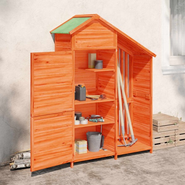 Garden shed for tools, brown, 120x53,5x170cm, pine mast