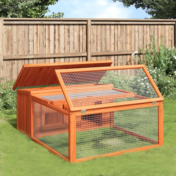Rabbit cage, brown, 117,5x97x47,5cm, pine wood array