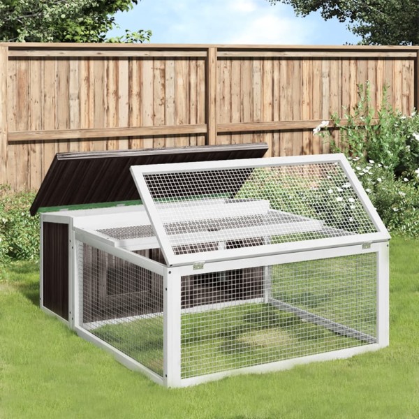 Rabbit cage, grey, 117,5x97x47,5cm, pine array
