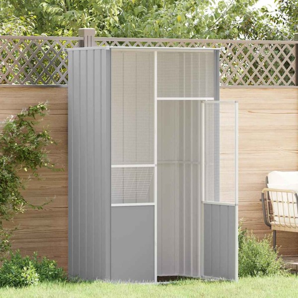 Bird cage, grey, 115x78x200cm, galvanized steel