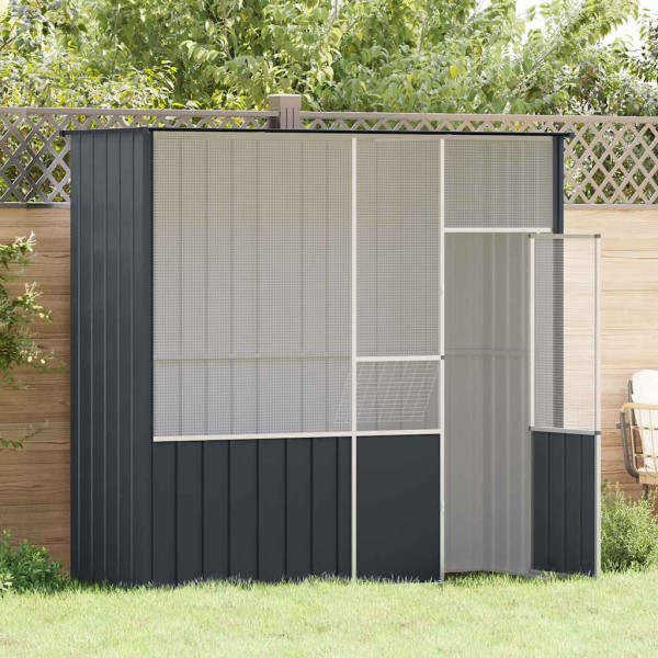 Bird cage, anthracite, 215x78x200cm, galvanized steel