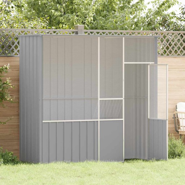 Bird cage, grey, 215x78x200cm, galvanized steel