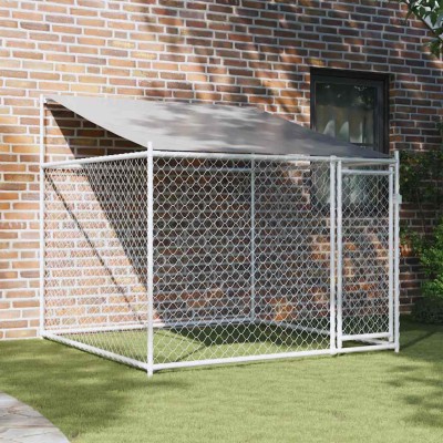 Cage for dogs with roof and...