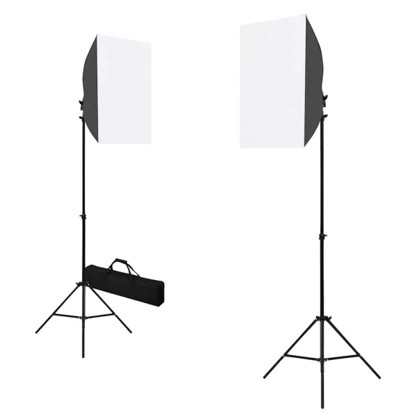 Studio lamps, 2pcs., black, 40x60cm, steel