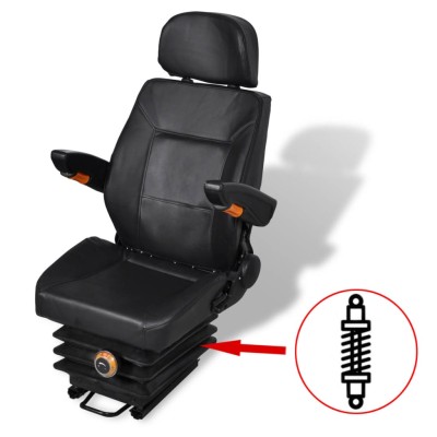 Tractor seat with shock...