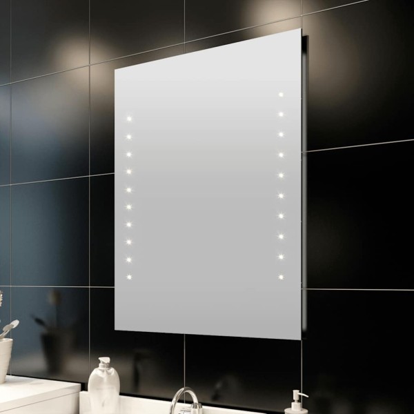 Wall Mirror with LED Lighting 60 x 80 cm