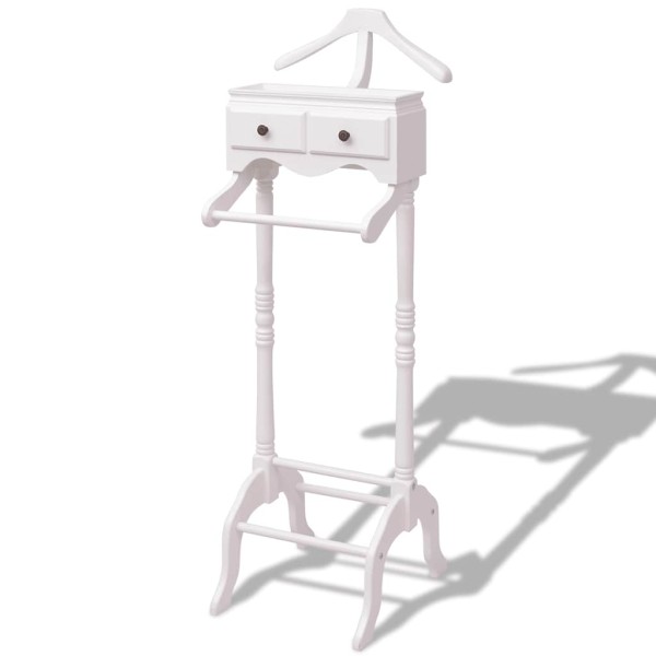 Clothing hanging with locker, wood, white