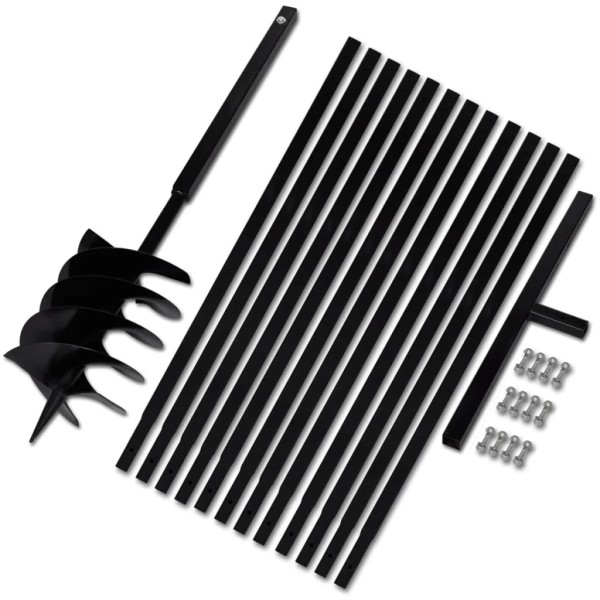 Steel 20 cm Earth drill with handle and finishes, 13 m