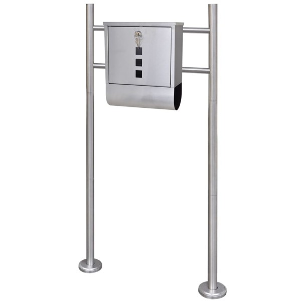 Mailbox with stand, Stainless Steel