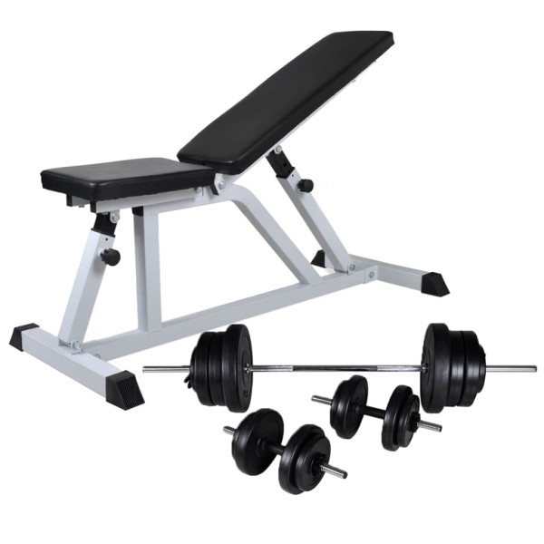 Training bench with hanger set, 60,5kg