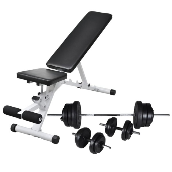 Training bench with hanger set, 60,5kg