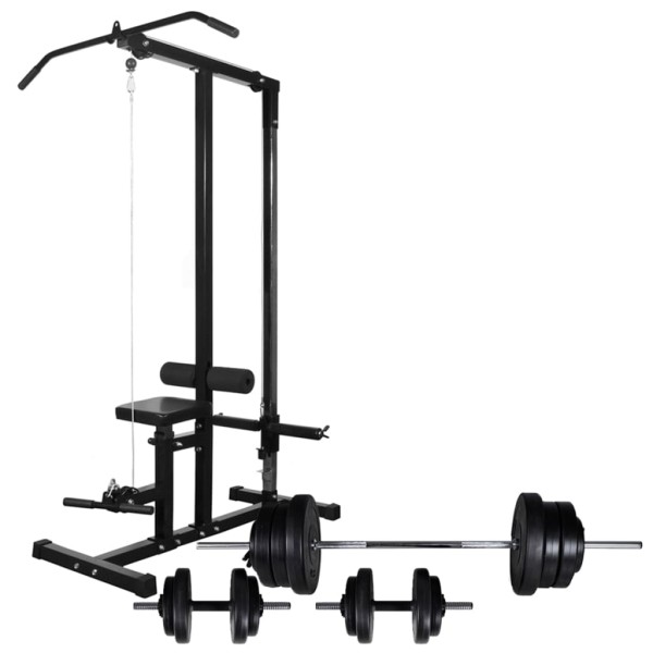 Force trainer with stunt and weight set, 60,5kg