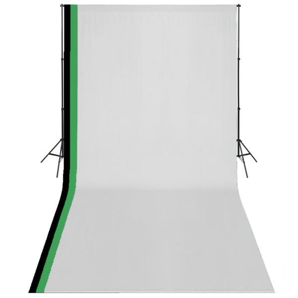 Photography complement with 3 cotton background and fixed frame, 3x6m
