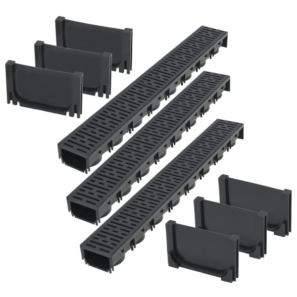 Irrigation gutters, 3 m, plastic