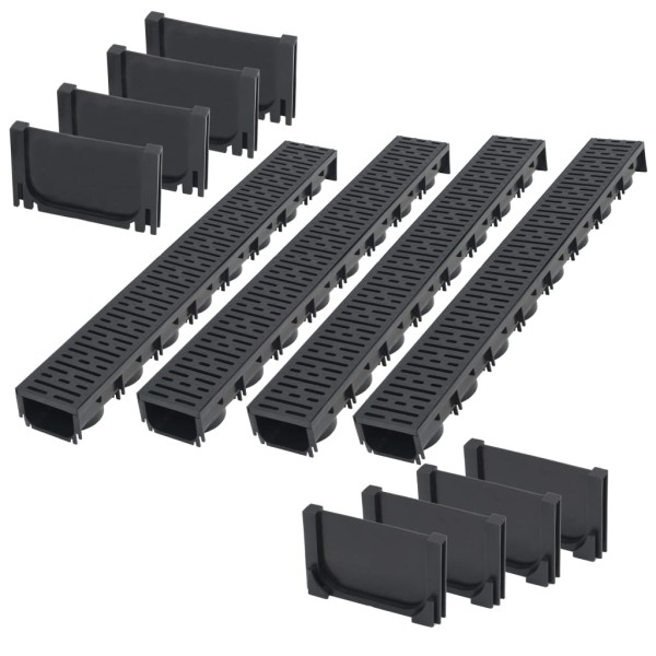 Irrigation gutters, 4 m, plastic